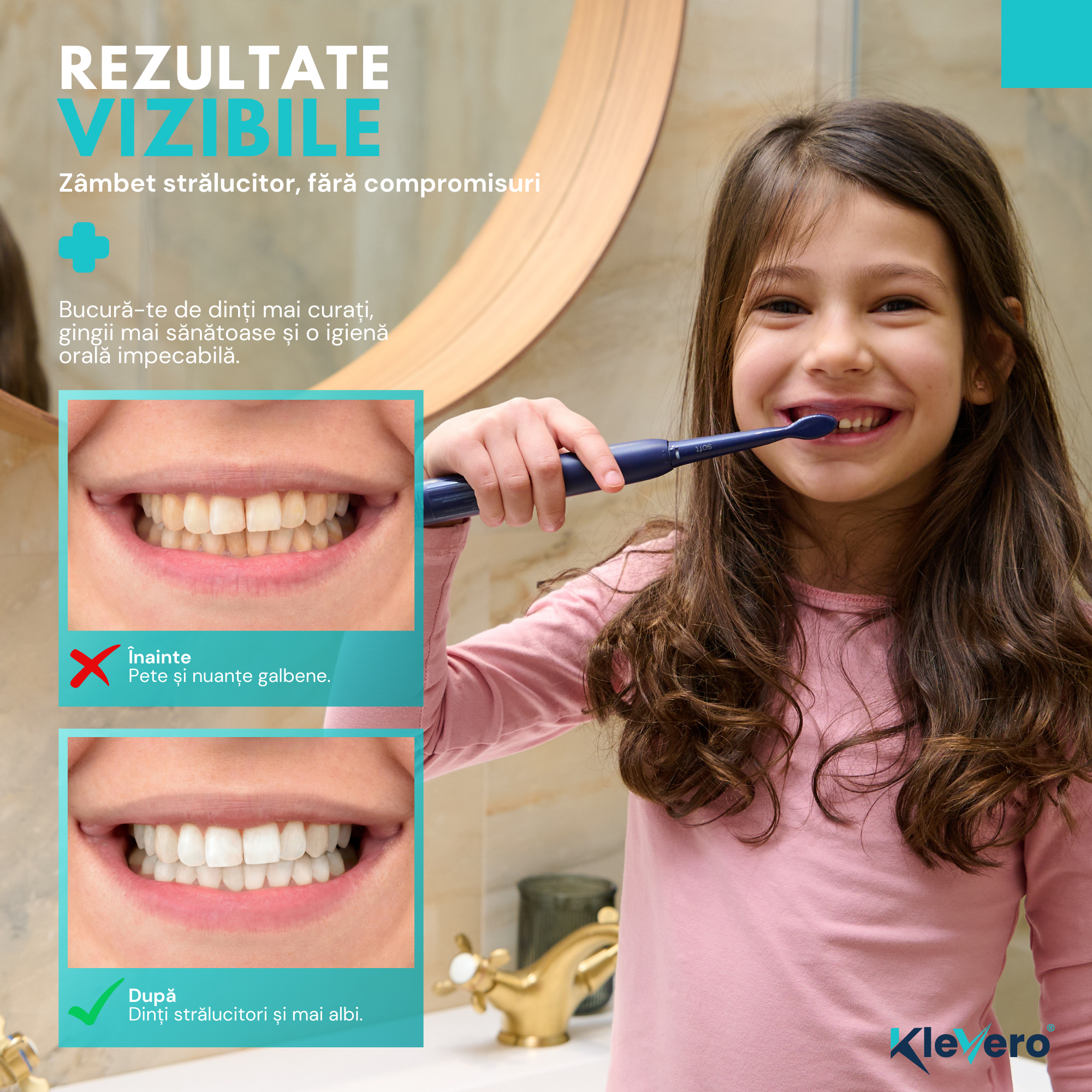 Periuta de Dinti Electrica pentru Copii - Albastra KleVero