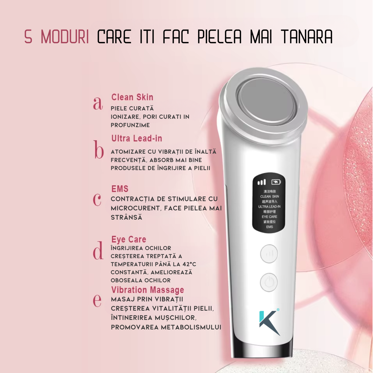 Dispozitiv Ingrijirea Tenului cu Ultrasunete AnaStorya