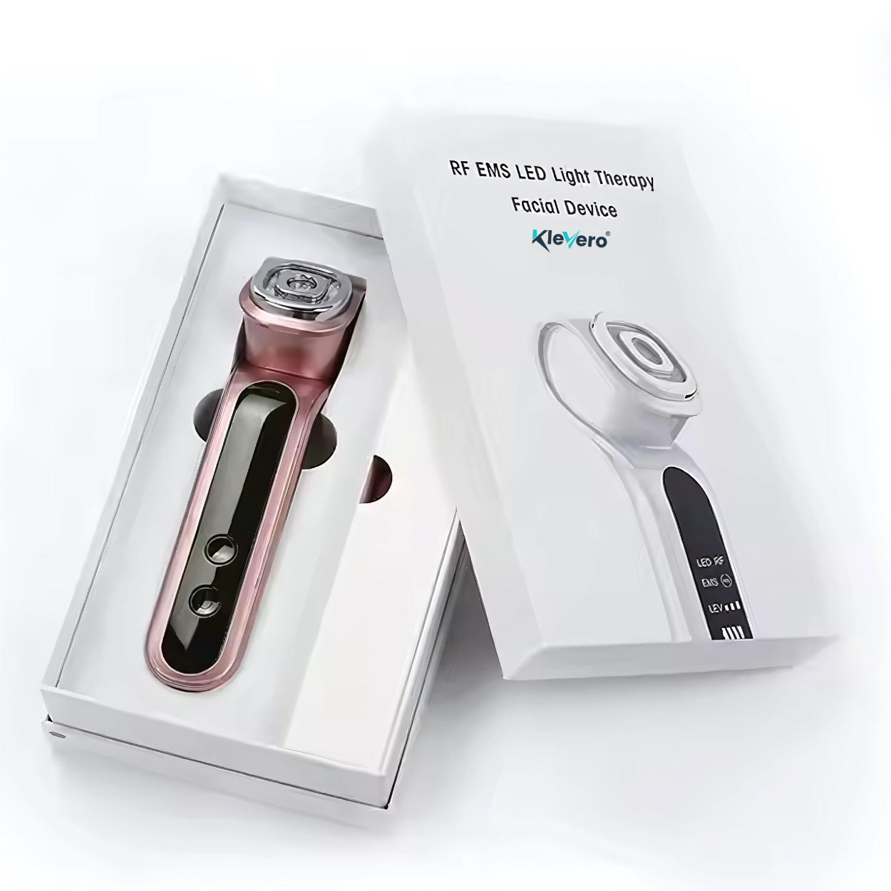 Dispozitiv Facial 7 in 1 Klevero, cu Terapie LED, RF si EMS – Rejuvenare, Lifting si Tratarea Acneei