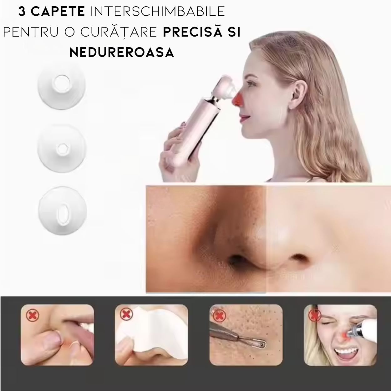 Aparat Profesional AnaStorya pentru Indepartarea Punctelor Negre cu Lupa si Lumina LED