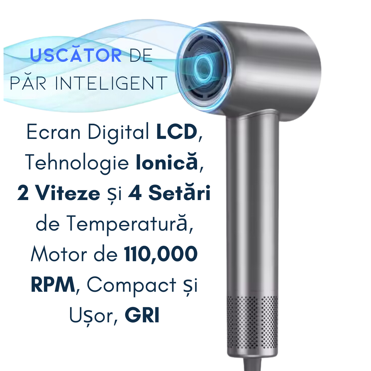 Uscator de Par Inteligent Klevero – Ecran Digital LCD