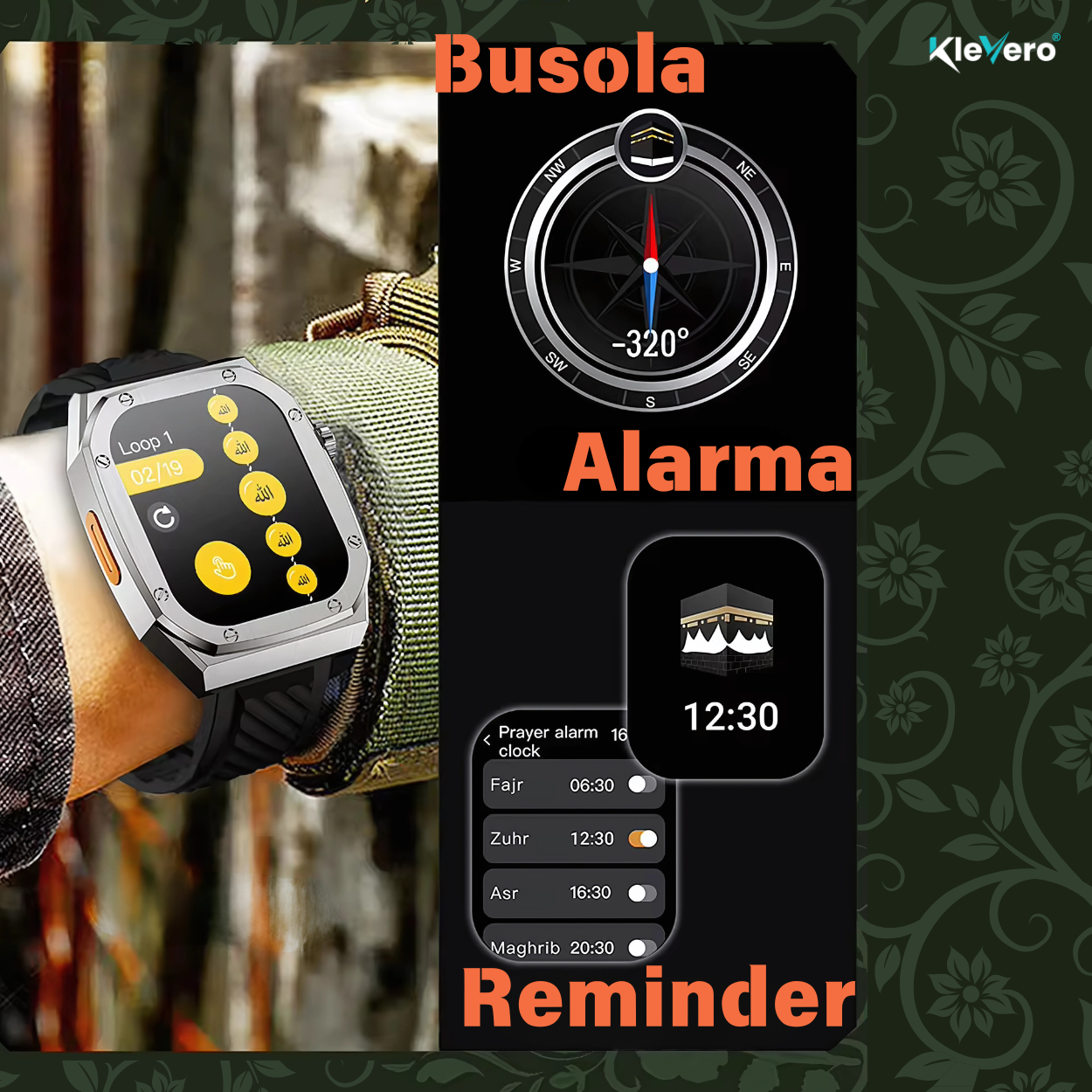 Ceas Barbati Smartwatch 2.1 JohnTerra® Negru