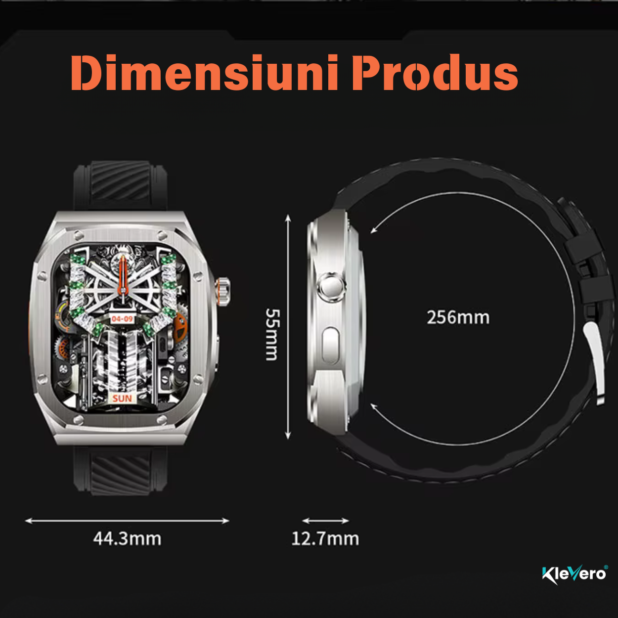 Ceas Barbati Smartwatch 2.1 JohnTerra® Negru