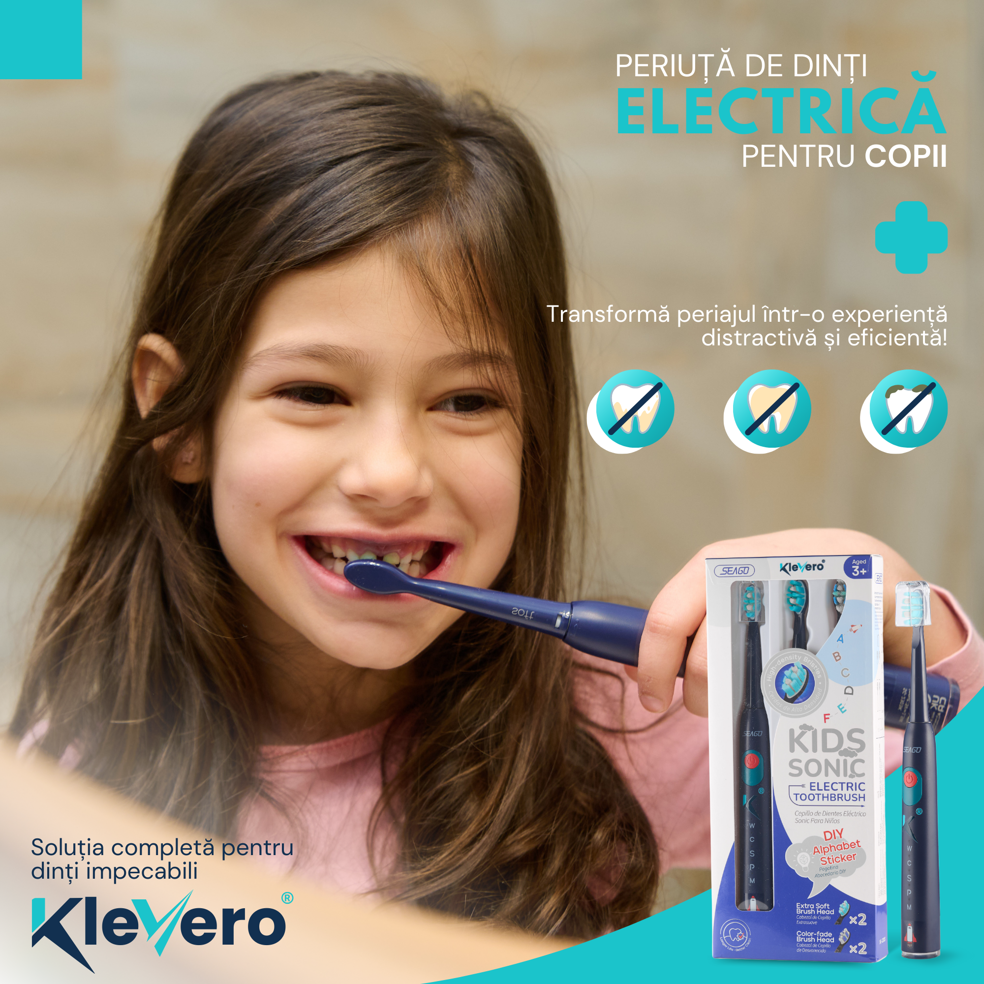 Periuta de Dinti Electrica pentru Copii - Albastra