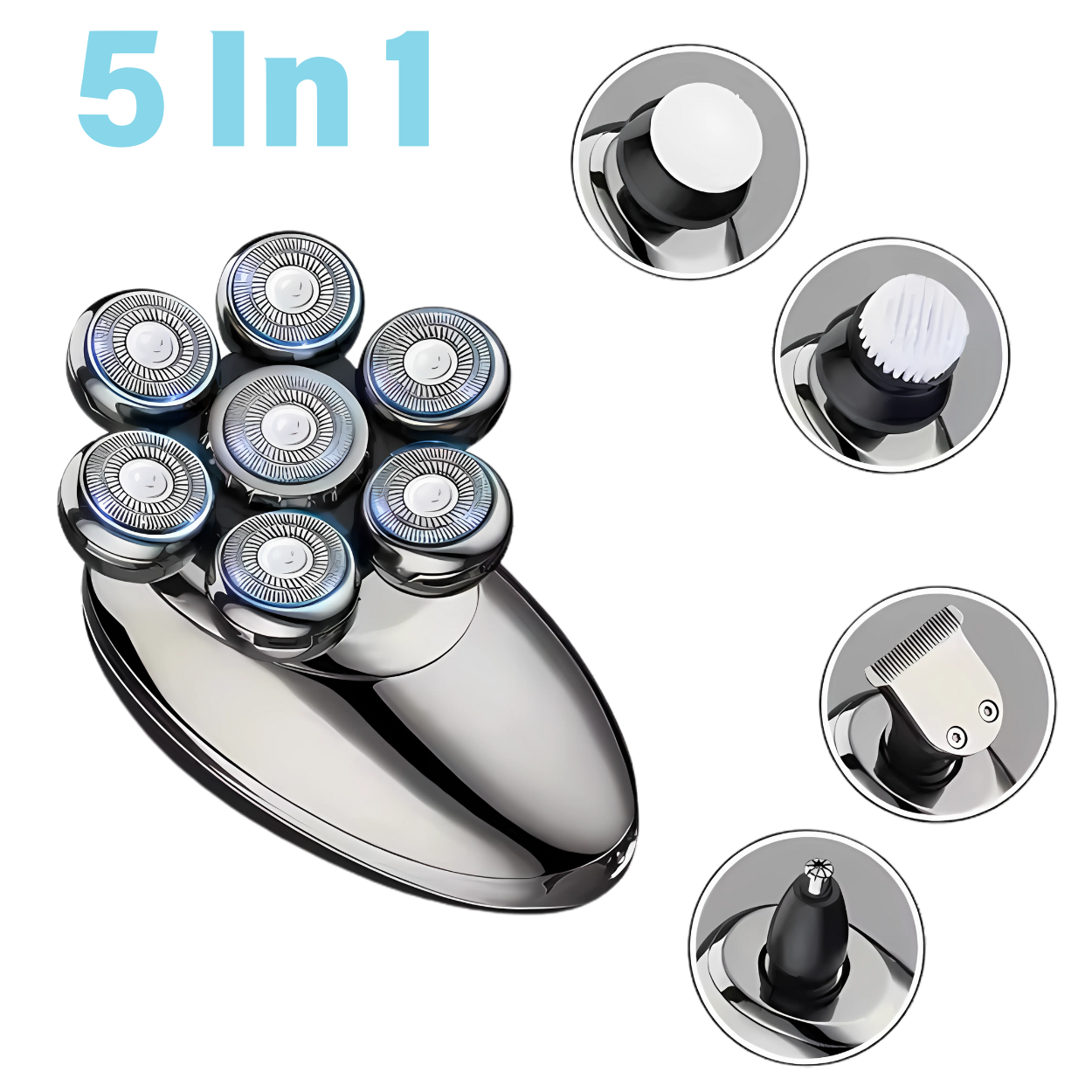 Aparat de Ras 7D pentru Barbati 5 in 1 JohnTerra