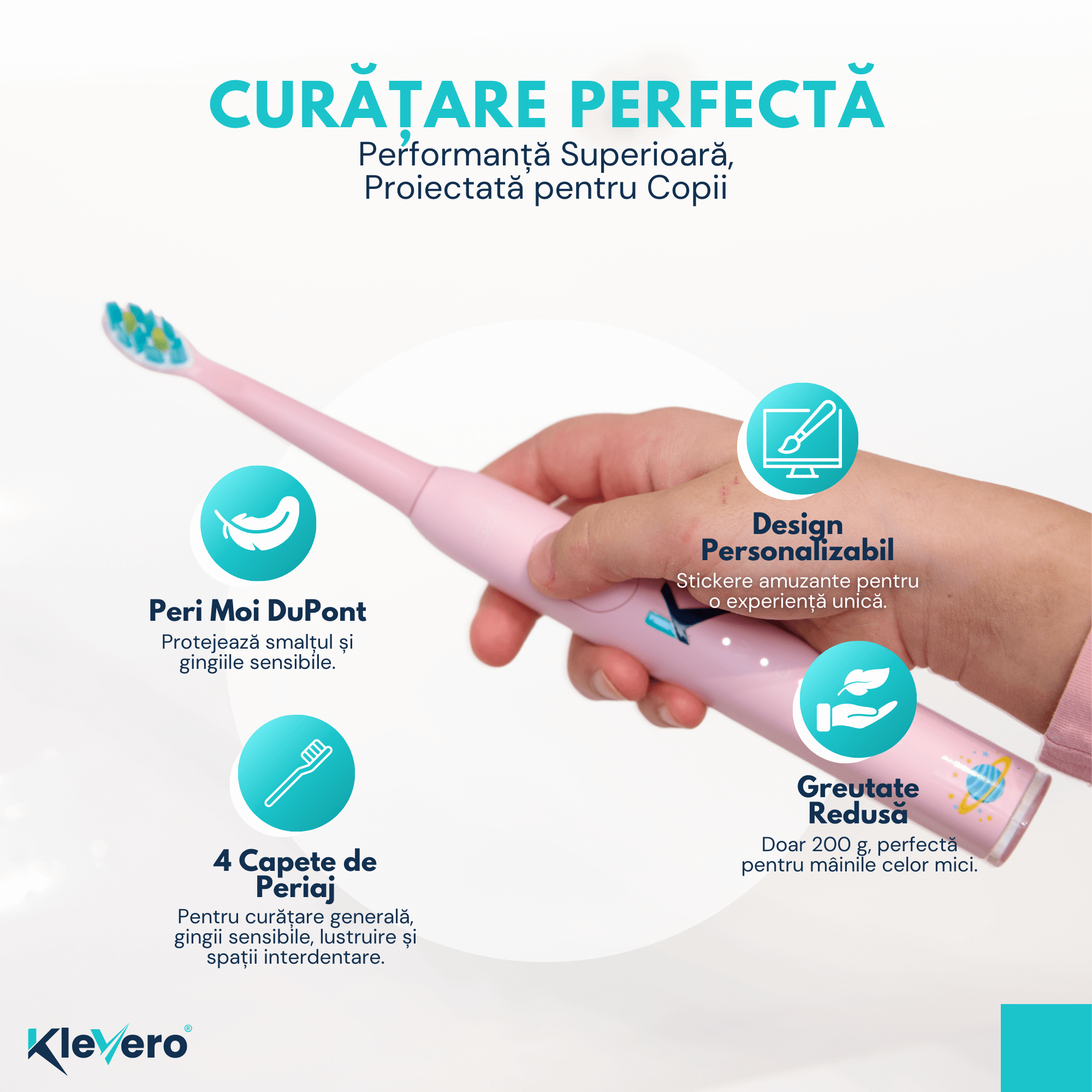 Periuta de Dinti Electrica pentru Copii - Roz