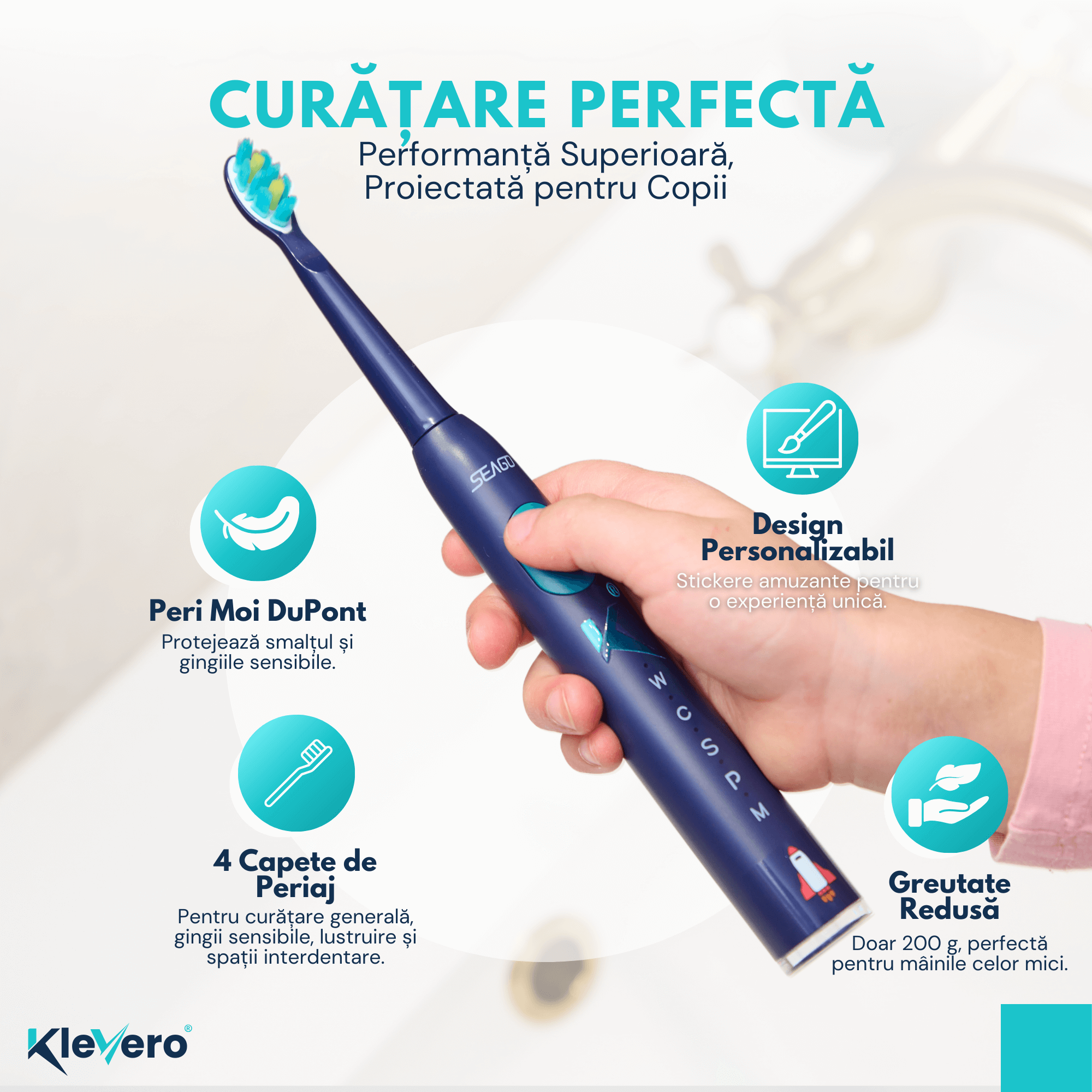 Periuta de Dinti Electrica pentru Copii - Albastra