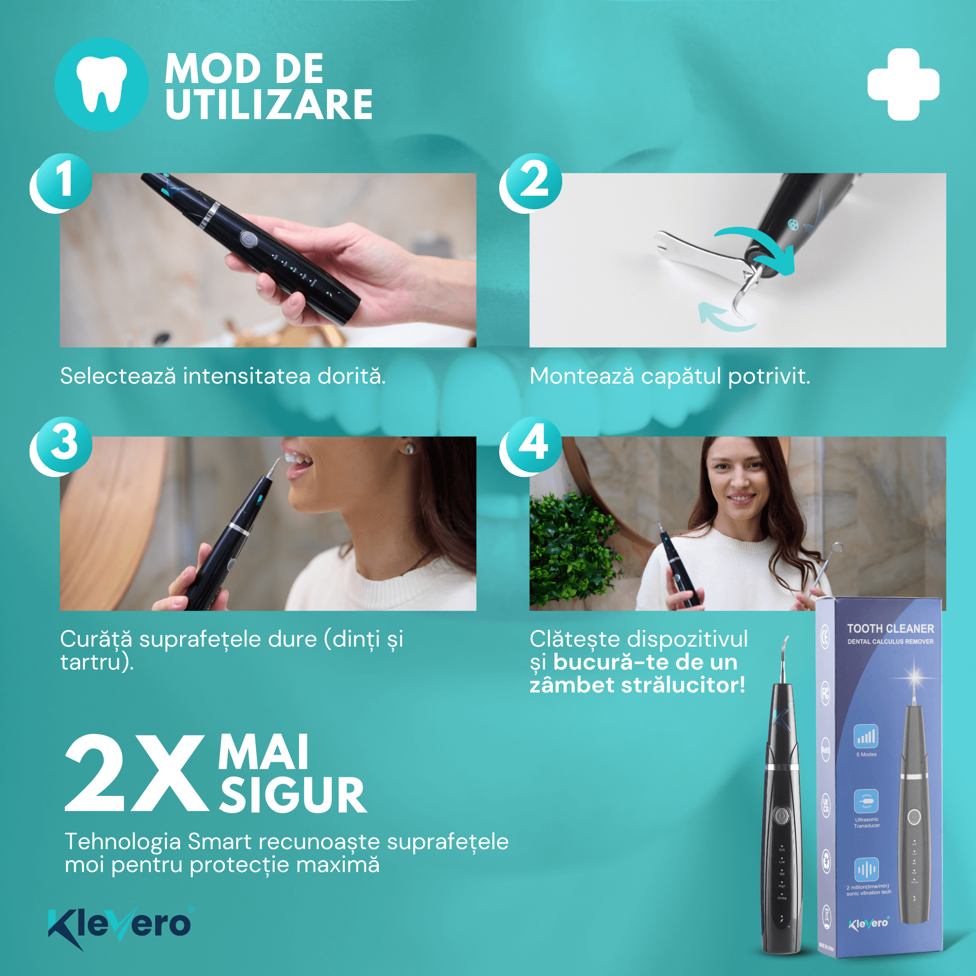 Aparat pentru Detartraj Ultrasonic KleVero