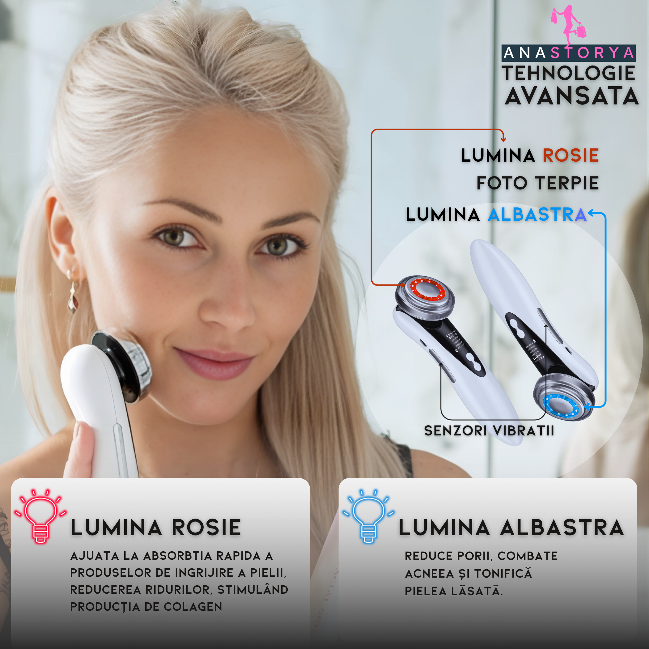 Aparat Facial Multifunctional 5 in 1 AnaStorya