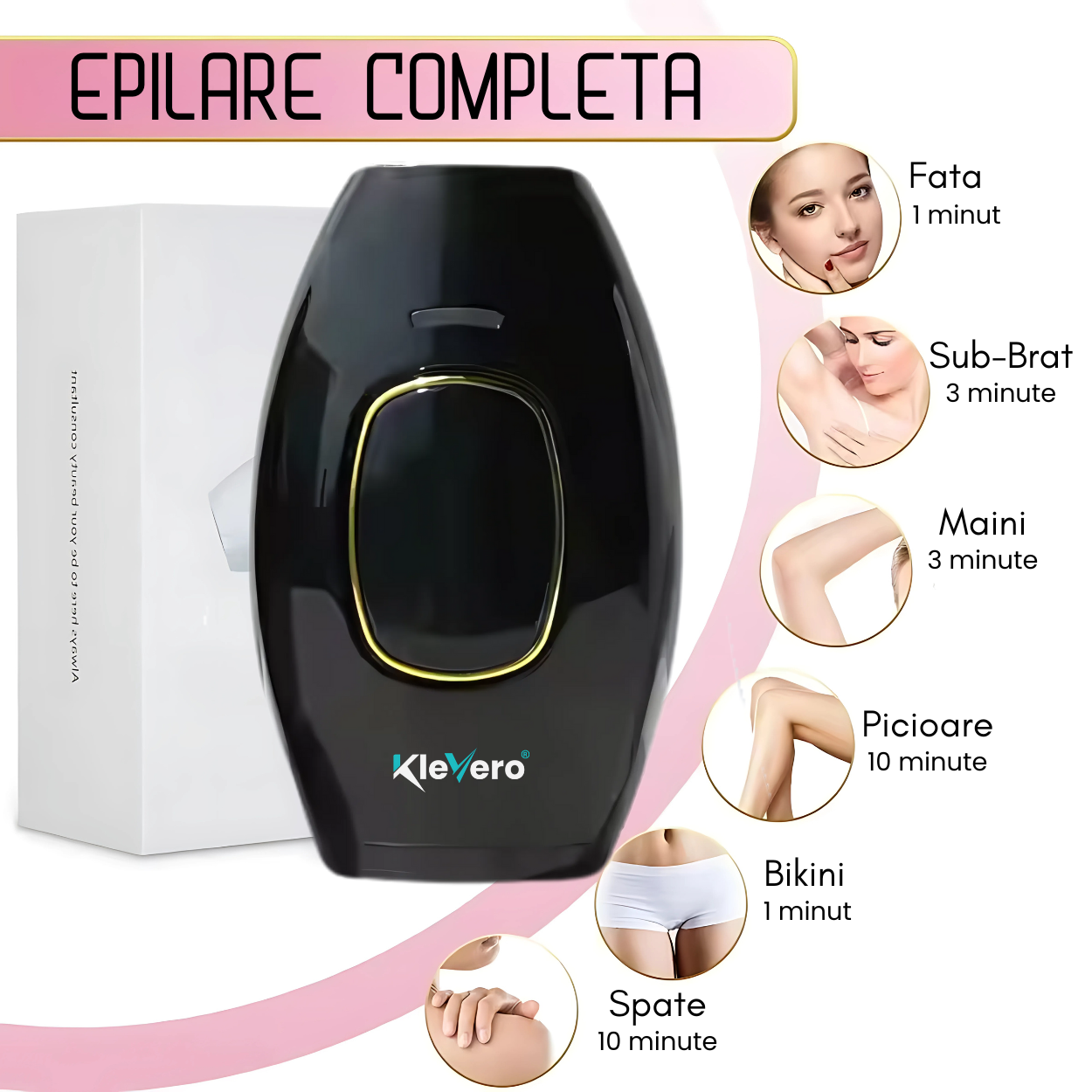 Klevero® IPL-Epilierer, zur dauerhaften Haarentfernung, 300.000 Impulse