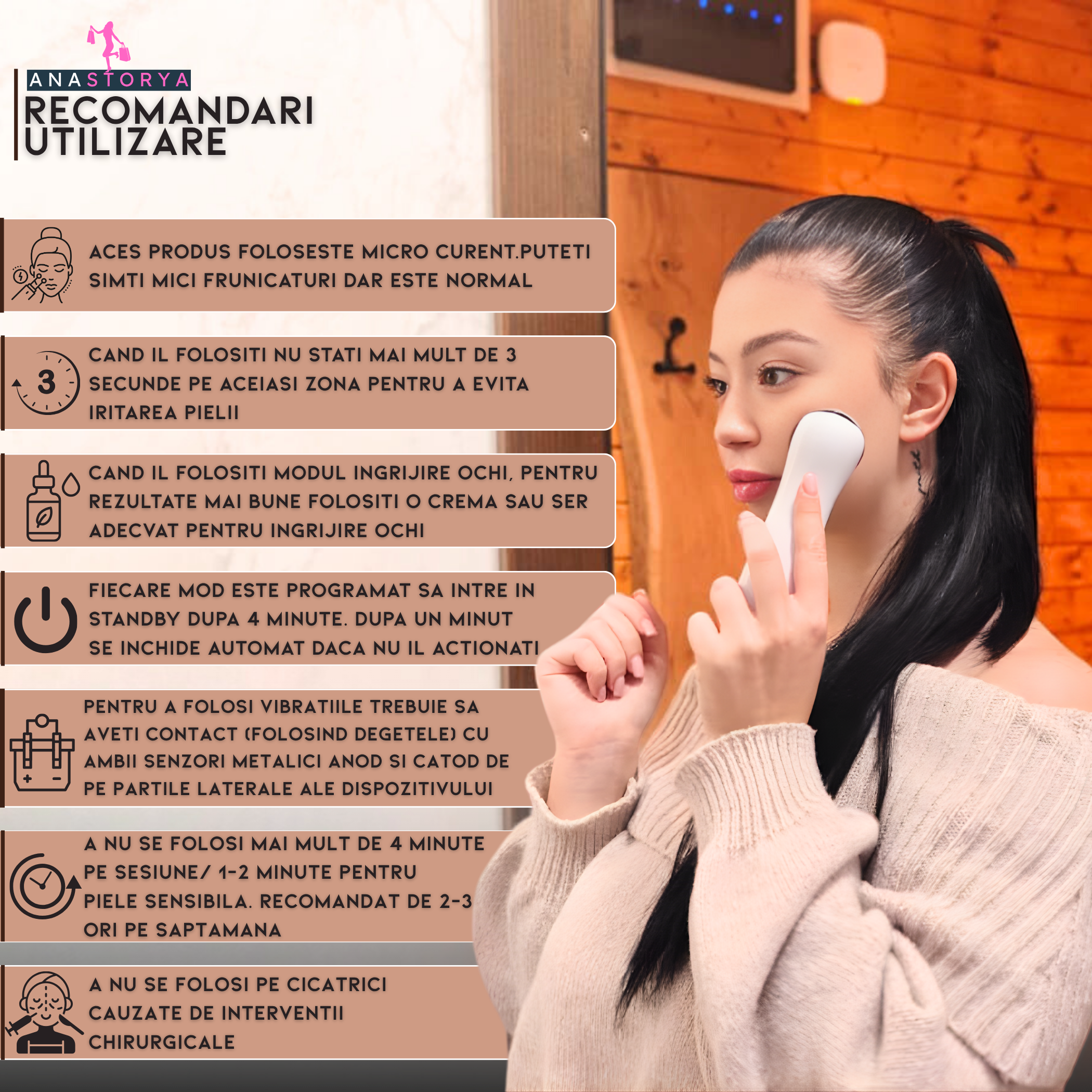 Aparat Facial Multifunctional 5 in 1 AnaStorya