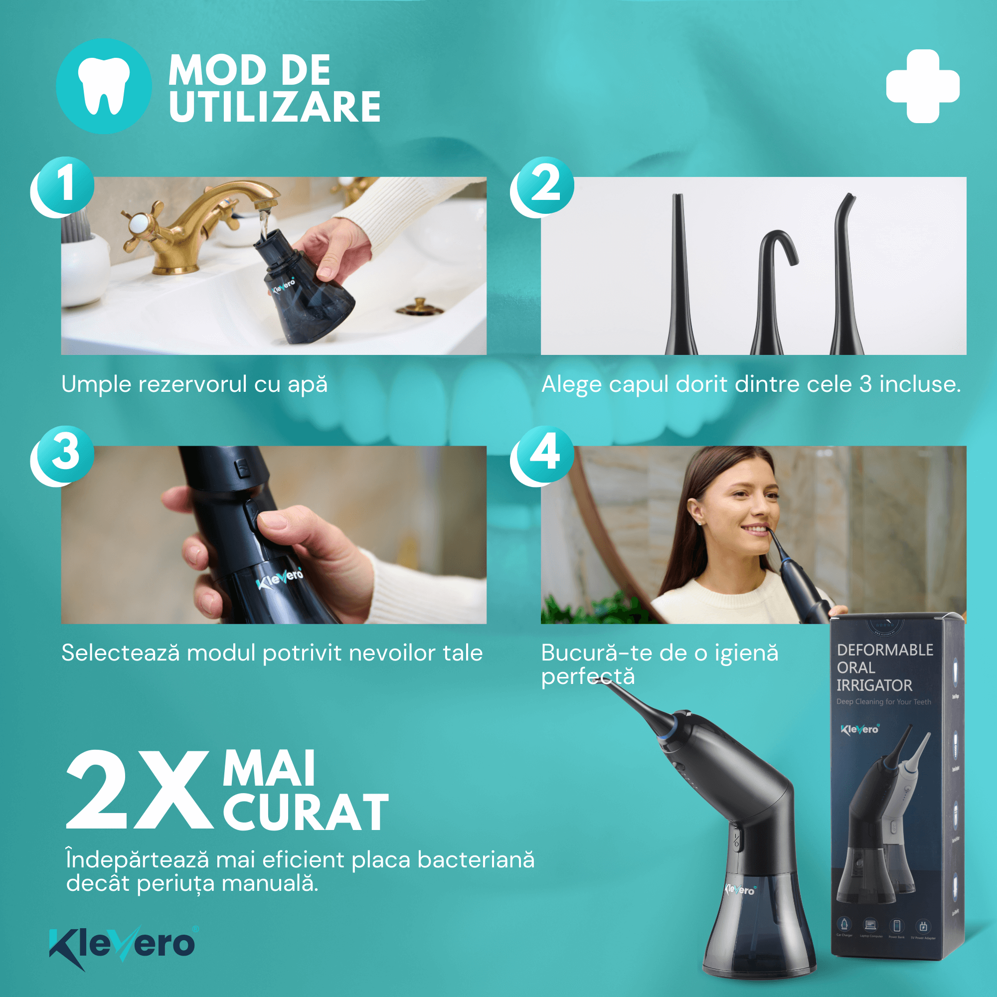 Irigator Bucal Profesional Deformabil KleVero