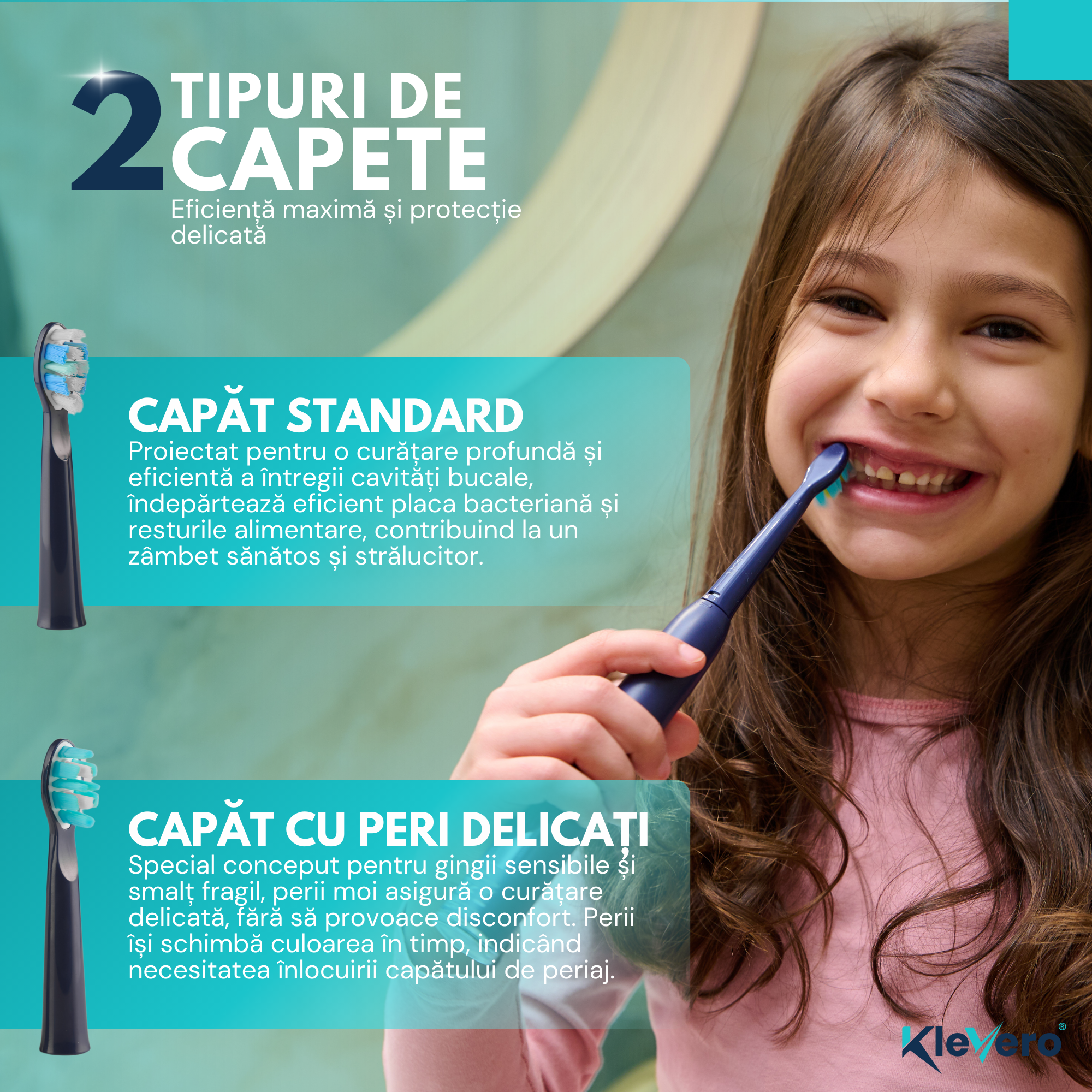 Periuta de Dinti Electrica pentru Copii - Albastra KleVero