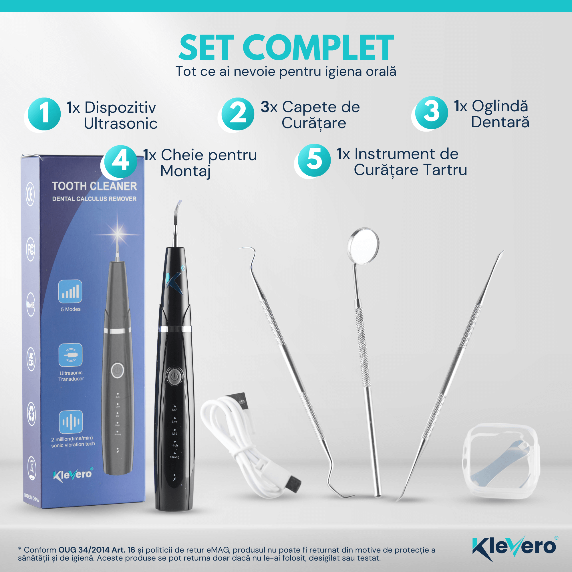 Aparat pentru Detartraj Ultrasonic KleVero