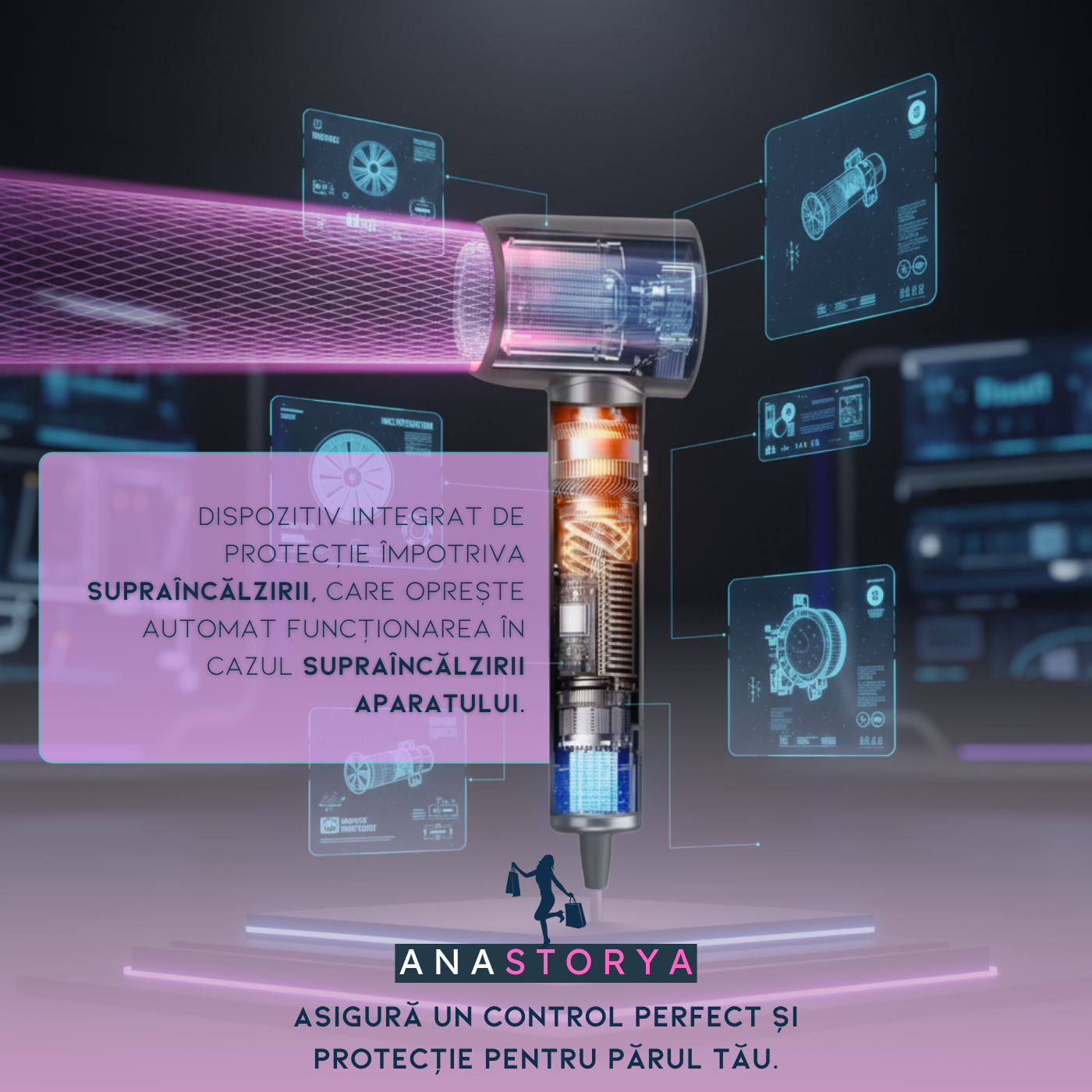 Uscator de Par Inteligent AnaStorya – Ecran Digital LCD