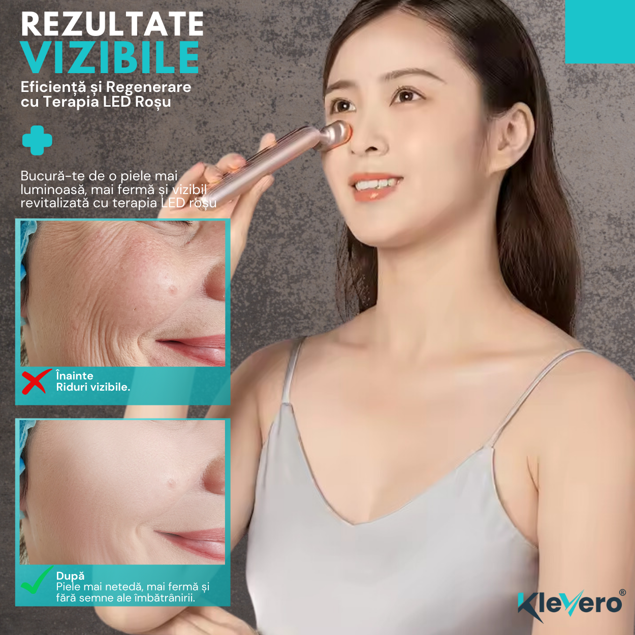4 in 1 rotating facial care device with red light 