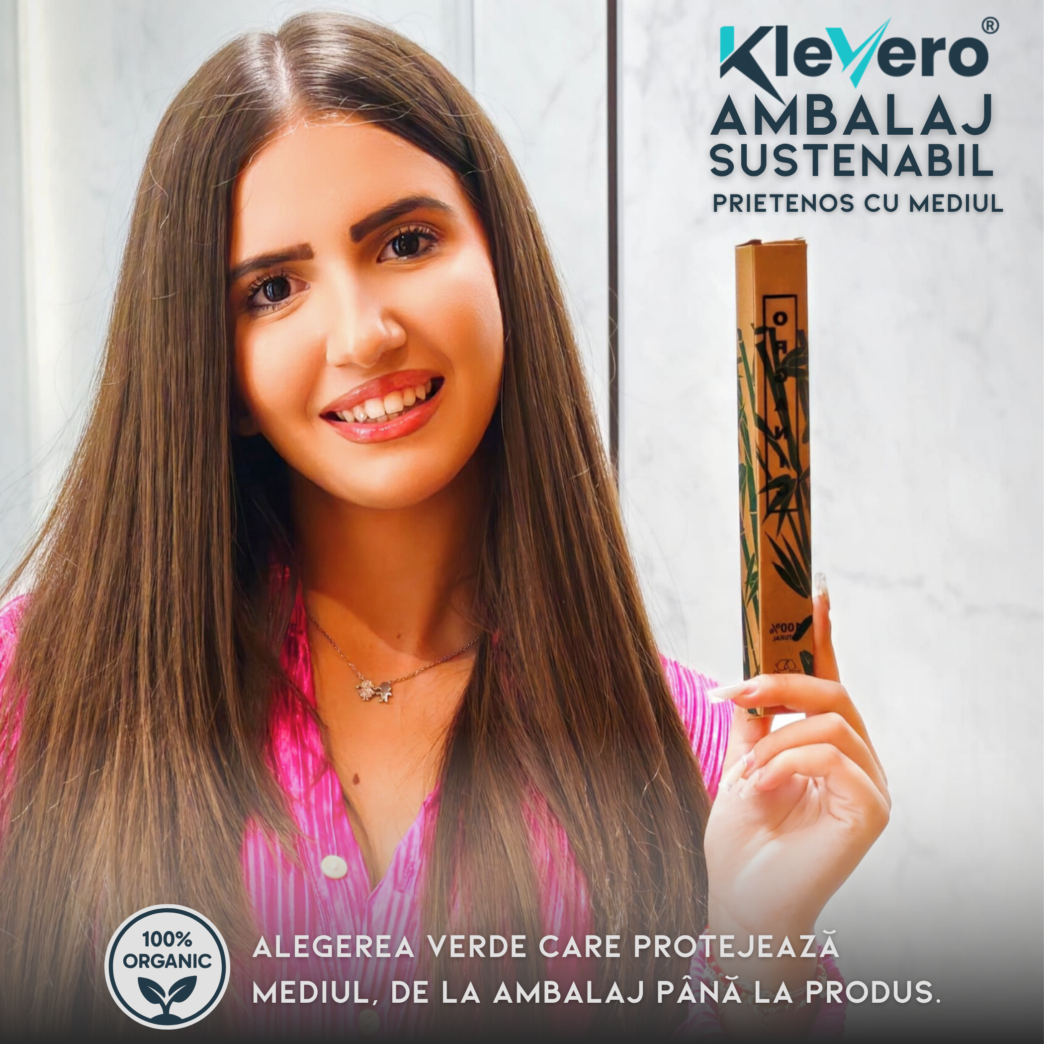 Klevero® Toothbrush with Soft Bristles and Bamboo Handle 
