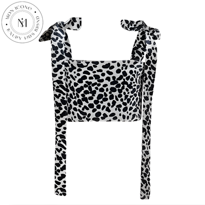 Set Dalmațian pentru fete MON ICONE – Top + Pantalon, fabricat în Turcia