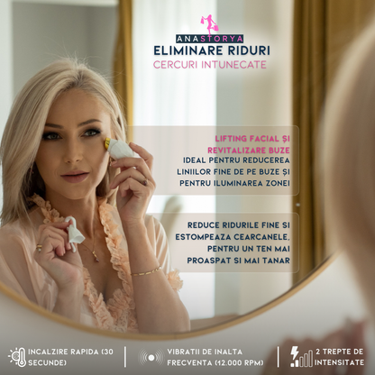 Aparat ingrijire faciala pentru ingrijirea ochilor AnaStorya, 4 in 1, anti-rid, anti-pungi sub ochi, lifting facial