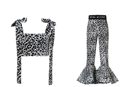 Set Dalmațian pentru fete MON ICONE – Top + Pantalon, fabricat în Turcia