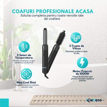 Perie Electrica cu aer cald 5 IN 1, Motor 1000W