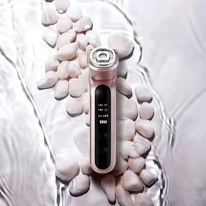 Dispozitiv Facial 7 in 1 Klevero, cu Terapie LED, RF si EMS – Rejuvenare, Lifting si Tratarea Acneei