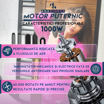 Perie Electrica cu aer cald 5 IN 1, Motor 1000W AnaStorya