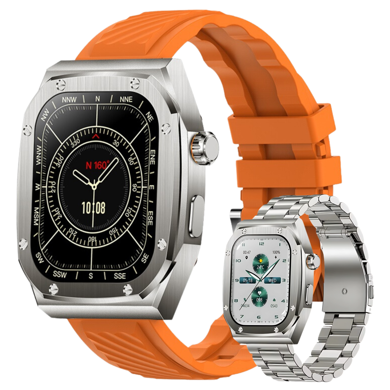 Ceas Barbati Smartwatch 2.1 Klevero® Portocaliu