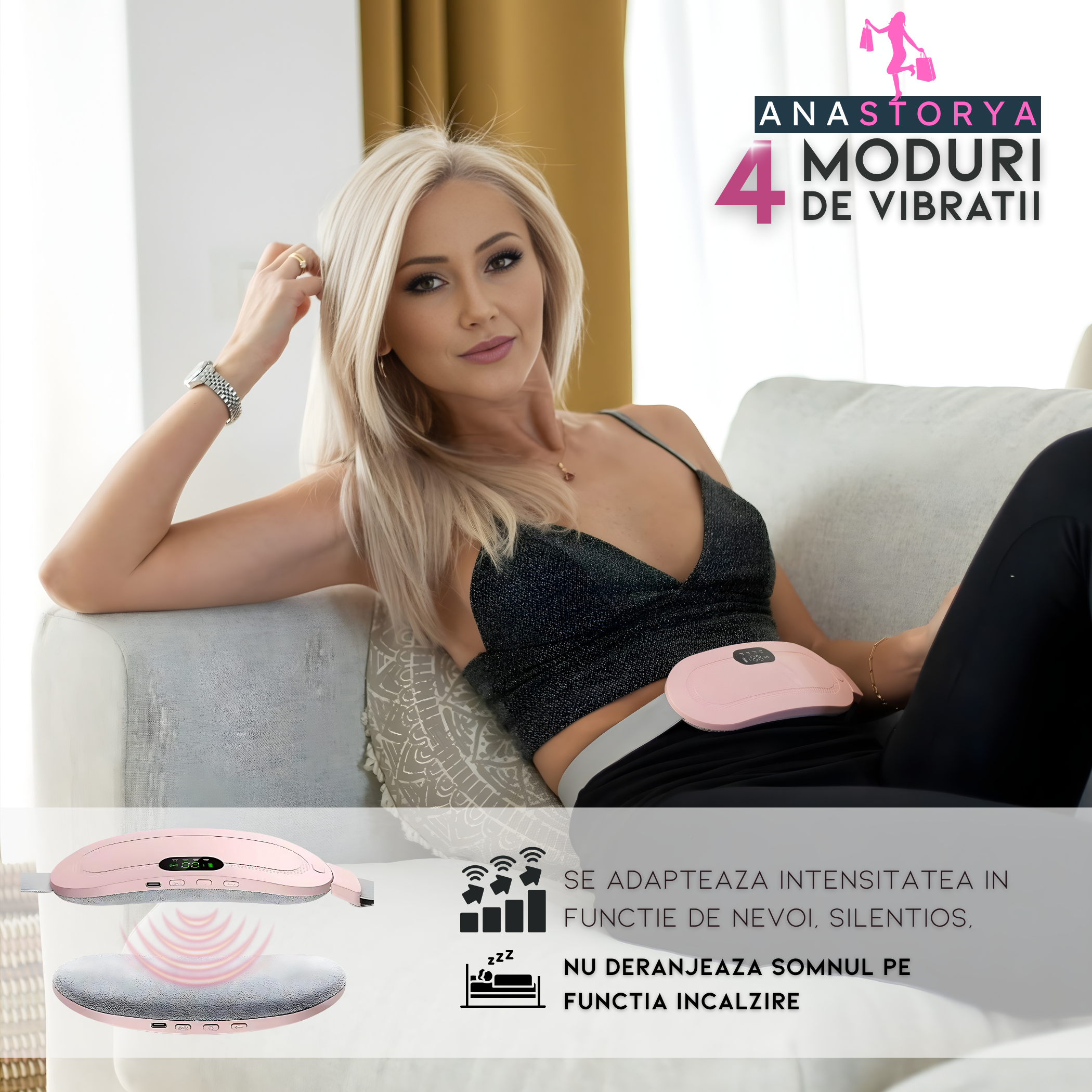 Klevero massage and heating belt, menstrual pain relief. 