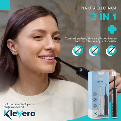 Periuta Electrica 3-in-1 cu Irigator Bucal si cap eliminare tartru