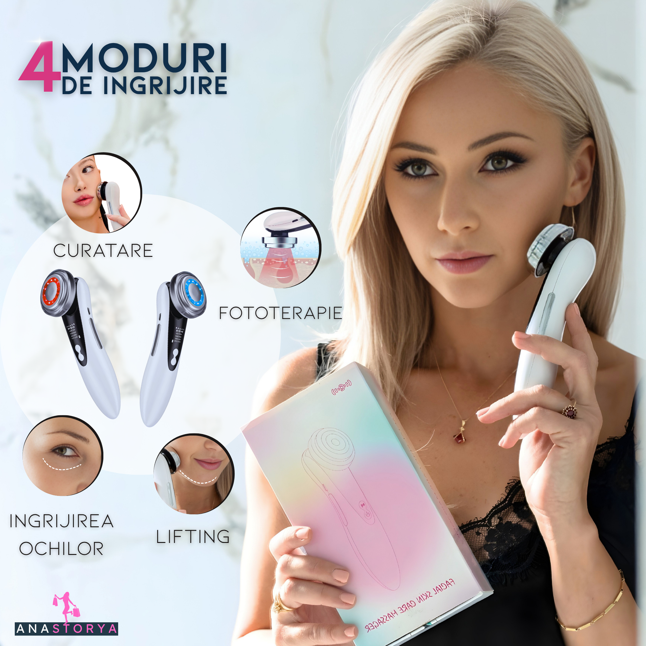 Aparat Facial Multifunctional 5 in 1 AnaStorya