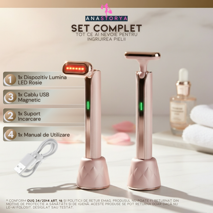 4 in 1 rotating facial care device with red light 