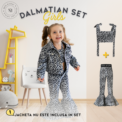 Set Dalmațian pentru fete MON ICONE – Top + Pantalon, fabricat în Turcia