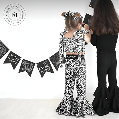 Set Dalmațian pentru fete MON ICONE – Top + Pantalon, fabricat în Turcia
