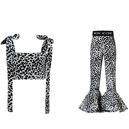 Set Dalmațian pentru fete MON ICONE – Top + Pantalon, fabricat în Turcia